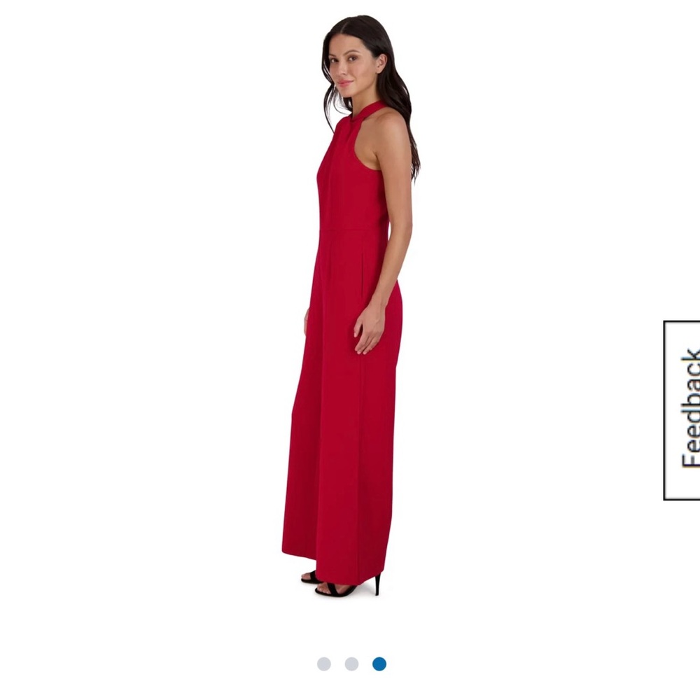 Julia Jordan Vibrant Red Halter Jumpsuit